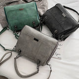Vintage Frosted Shoulder Bag for Women