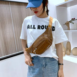 Waist Bag Retro Crossbody Pack PU Fanny Packs College Wind Chest Bags