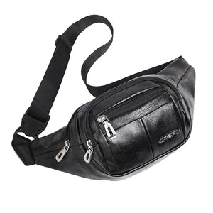 Waist Bag Retro Crossbody Pack PU Fanny Packs College Wind Chest Bags