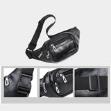Waist Bag Retro Crossbody Pack PU Fanny Packs College Wind Chest Bags