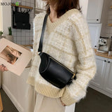 Women's Leather Waist Bag Chest Bag Bananas Handbag