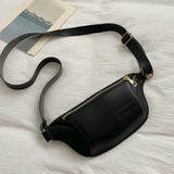 Women's Leather Waist Bag Chest Bag Bananas Handbag