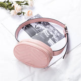 Women's Oval Belt Bag PU Leather Fanny Pack Hip Purse