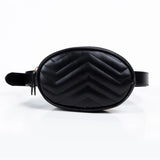 Women's Oval Belt Bag PU Leather Fanny Pack Hip Purse