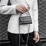 Women's Crocodile Waist Bag Fanny Pack Crossbody Chain Hand Bag