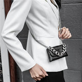 Women's Crocodile Waist Bag Fanny Pack Crossbody Chain Hand Bag