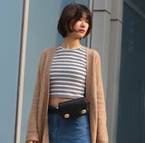 Women's Waist Bag Fanny Pack High PU Leather Belt Cell Phone Purse