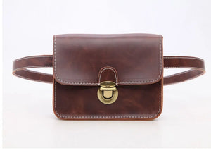 Women's Waist Bag Fanny Pack High PU Leather Belt Cell Phone Purse Travel Pouch