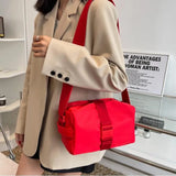Women's Large Capacity Nylon Waist Bag Single Shoulder Cross Body Fitness Bag