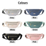 Women's Canvas Waist Bag Crossbody Shoulder Bag Waterproof Small Wallet