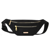 Women's Canvas Waist Bag Crossbody Shoulder Bag Waterproof Small Wallet