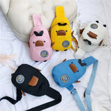 Women's Waist Bag Letter Fanny Pack PU Leather Female Belt Bag Waterproof