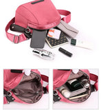 Women's Waist Bag Solid Oxford Cloth Shell Bag Light One Shoulder Messenger Bag