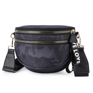 Camouflage Waterproof Nylon Waist Bag for Women