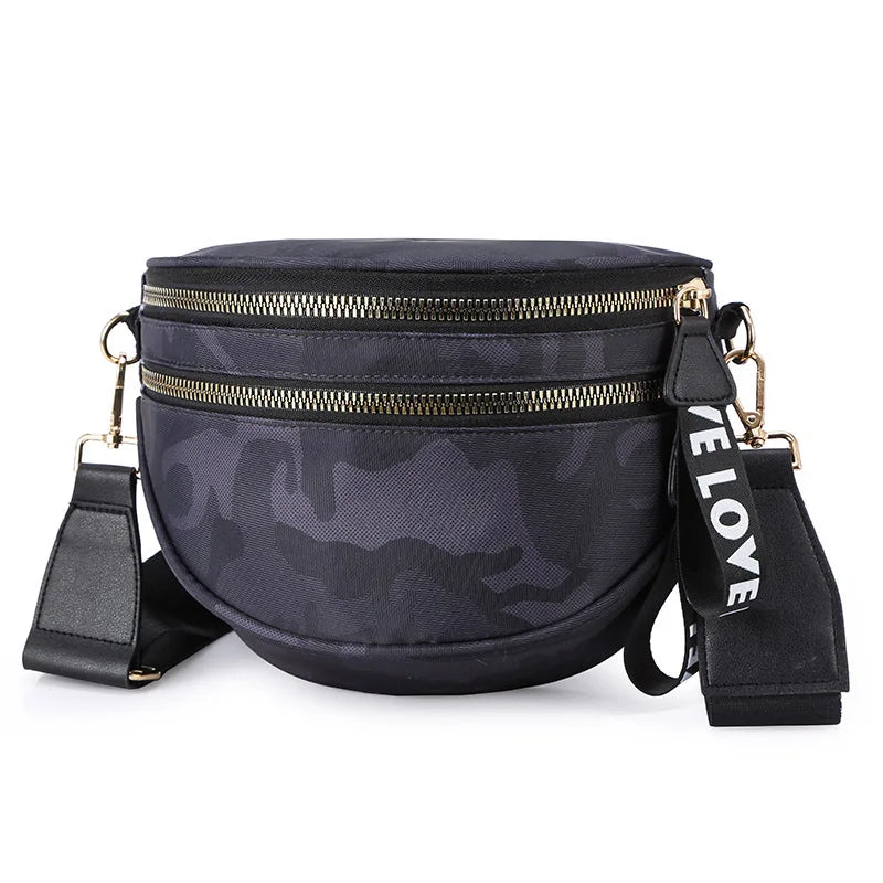 Camouflage Waterproof Nylon Waist Bag for Women