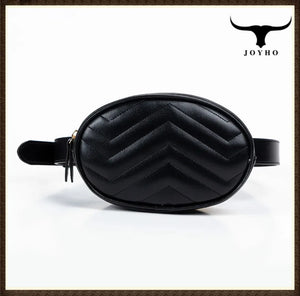 Women's Waterprf Waist Bag PU Fanny Pack Solid Shoulder Belt Bags