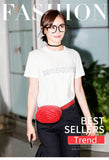 Women's Waterprf Waist Bag PU Fanny Pack Solid Shoulder Belt Bags