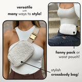 Women's Fleece Waist Bag Pack Wallet Purse Canvas Travel Belt Packs