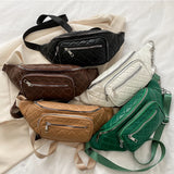 Women's Pu Leather Waist Bag Fanny Pack Phone Bum Bag