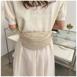 Straw Woven Waist Bag for Women Summer Fanny Pack Phone Crossbody Chest Bag