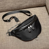 Women's Waist Bags Cross Body Purse Big Capacity Nylon Metal Buckle Bag