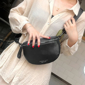 Women's Leather Waist Bag Shoulder Crossbody Pack Retro Chest Bag