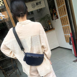 Women's Leather Waist Bag Shoulder Crossbody Pack Retro Chest Bag