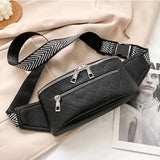 Stylish Leather Fanny Pack Crossbody Bag