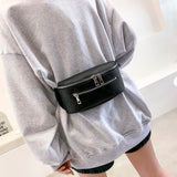 Women's Leather Waist Bag Fanny Pack Shoulder Crossbody Bag