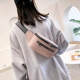 Women's Leather Waist Bag Fanny Pack Shoulder Crossbody Bag