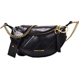 Women's Crossbody Waist Pack with Chain Strap Satchel Bag