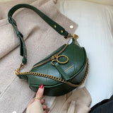 Women's Crossbody Waist Pack with Chain Strap Satchel Bag
