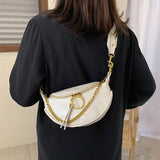 Women's Crossbody Waist Pack with Chain Strap Satchel Bag