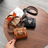 Crocodile Belt Mini Chain Crossbody Bag