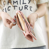 Women's Long Wallet with Frosted Buckle