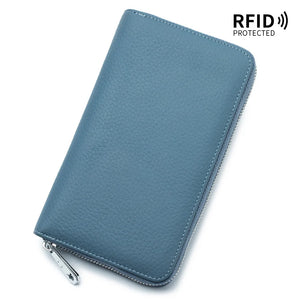 Leather Clutch Passport Bag Long Wallets Purse Money Bag