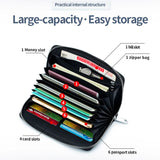 Leather Clutch Passport Bag Long Wallets Purse Money Bag