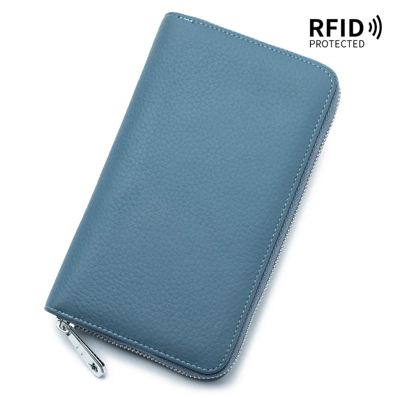 Leather Clutch Passport Bag Long Wallets Purse Money Bag