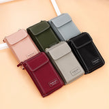 Women's Long Clutch Bag Large Capacity Wallet Zipper Shoulder Bag