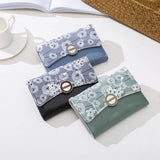 Small Fresh Flowers Long Wallet Large Capacity