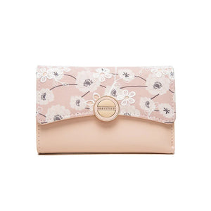 Small Fresh Flowers Long Wallet Large Capacity