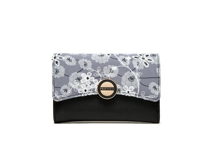 Small Fresh Flowers Long Wallet Large Capacity