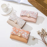 Small Fresh Flowers Long Wallet Large Capacity