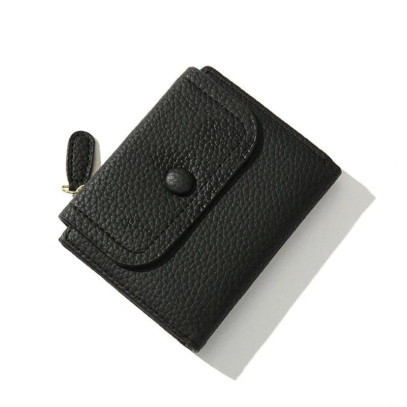 Women's PU Leather Wallet Short Card Holder Money Bag Coin Purse