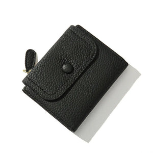 Women's PU Leather Wallet Short Money Bag Card Holder Zipper Coin Purse