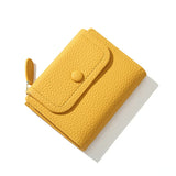 Women's PU Leather Wallet Short Money Bag Card Holder Zipper Coin Purse