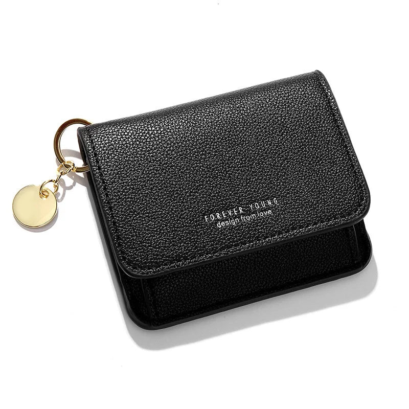 Women's Short Purse Japanese Mini Three Fold Small Card Bag Coin Purse