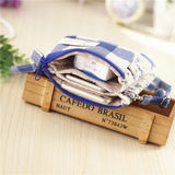 Women's Cotton Wallets Floral Plaid Phone Purses Coin Pouches Shoulder Bags