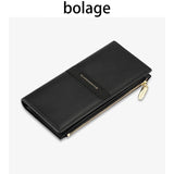 Nubuck PU Leather Long Wallet Zip Clutches Purse