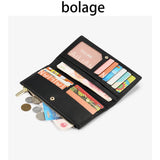 Nubuck PU Leather Long Wallet Zip Clutches Purse